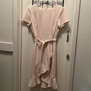 LIKE NEW Calvin Klein Wrap Dress Baby Pink